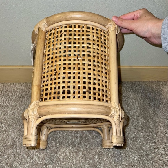 H&M Home 100% Rattan Plant Pot Basket Holder Beige Size Large NWT - Picture 4 of 11